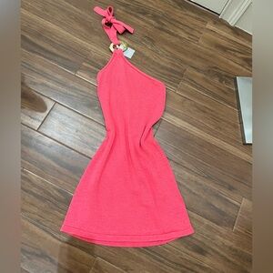 Cult Gaia halter mini knit dress